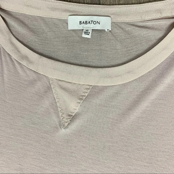 Aritzia Babaton Top 3/4 Length Sleeve Flowy Casual Basic Lilac Grey Size XS - Picture 13 of 16
